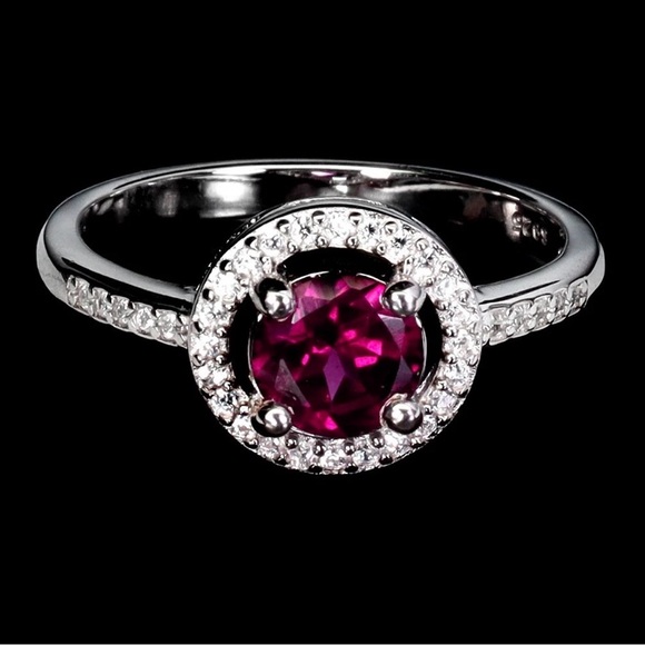 Set! Natural Garnet Ring, Earrings & Pendant Necklace in 925 Sterling Silver. - Picture 9 of 14